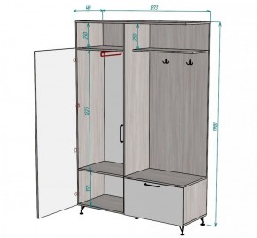 Прихожая Лофт V17 в Тавде - tavda.ok-mebel.com | фото 2