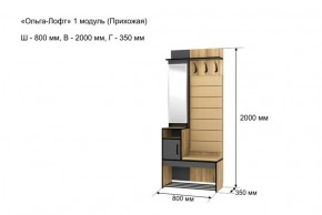 Прихожая "Ольга-Лофт 1" в Тавде - tavda.ok-mebel.com | фото 4