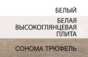 Шкаф 2D/TYP 20A, LINATE ,цвет белый/сонома трюфель в Тавде - tavda.ok-mebel.com | фото 4