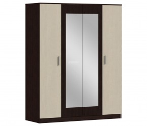 Шкаф 4х дверный с зеркалами Уют СБ-2750/1.Н (Венге/Паллада) в Тавде - tavda.ok-mebel.com | фото
