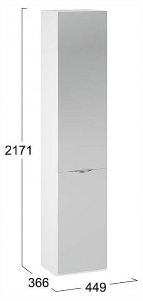 Шкаф для белья Глосс СМ-319.07.012 в Тавде - tavda.ok-mebel.com | фото 4