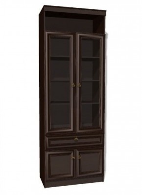 Шкаф для книг №611 Инна Денвер темный в Тавде - tavda.ok-mebel.com | фото
