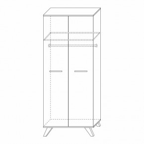 Шкаф для одежды 800 Вега Скандинавия в Тавде - tavda.ok-mebel.com | фото 8
