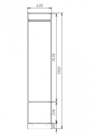 Шкаф для Одежды ЭШ1-РП-19-4 (ручка профильная) серия "Экон" в Тавде - tavda.ok-mebel.com | фото 2