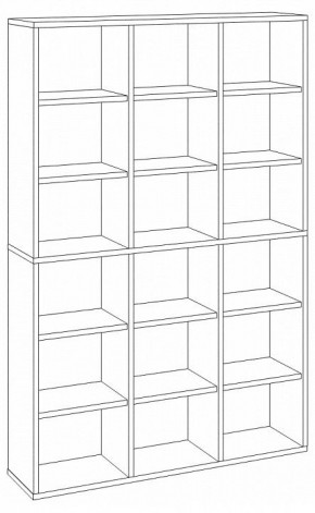 Шкаф книжный Домино СУ(ш3в2)+6ФГ в Тавде - tavda.ok-mebel.com | фото 2