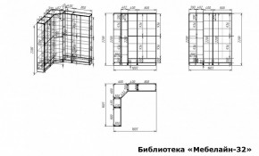 Шкаф книжный Мебелайн-32 в Тавде - tavda.ok-mebel.com | фото 3