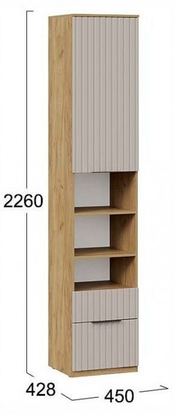 Шкаф комбинированный Хилтон Исп. 2 в Тавде - tavda.ok-mebel.com | фото 4