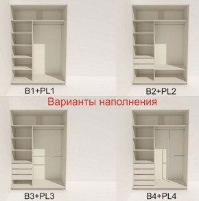 Шкаф-купе 1400 серии SOFT D8+D2+B2+PL4 (2 ящика+F обр.штанга) профиль «Капучино» в Тавде - tavda.ok-mebel.com | фото 4