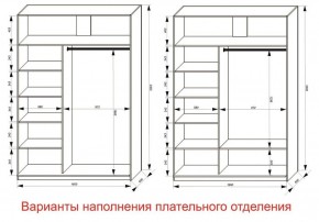 Шкаф-купе 1600 серии SOFT D1+D3+B2+PL1 (2 ящика+1штанга) профиль «Графит» в Тавде - tavda.ok-mebel.com | фото 6