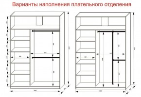 Шкаф-купе 1600 серии SOFT D1+D3+B2+PL1 (2 ящика+1штанга) профиль «Графит» в Тавде - tavda.ok-mebel.com | фото 7