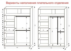 Шкаф-купе 1600 серии SOFT D6+D6+B2+PL3 (2 ящика+2штанги) профиль «Капучино» в Тавде - tavda.ok-mebel.com | фото 7