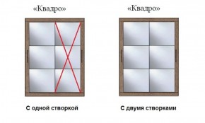 Шкаф-купе №19 Серия 3 Квадро (1500) Ясень Анкор светлый в Тавде - tavda.ok-mebel.com | фото 3