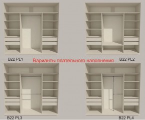 Шкаф-купе 2400 серии SOFT D5+D4+D5+B22+PL3 (по 2 ящика лев/прав+2штанги) профиль «Графит» в Тавде - tavda.ok-mebel.com | фото 5