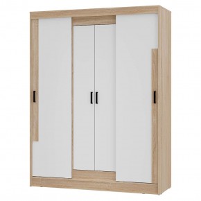 Шкаф-купе Смарт ШКК-06 (дуб сонома/белый) в Тавде - tavda.ok-mebel.com | фото 2