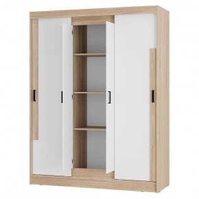 Шкаф-купе Смарт ШКК-06 (дуб сонома/белый) в Тавде - tavda.ok-mebel.com | фото 3