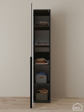 Шкаф Linnea MHR-1-2 2050х400х510 (Графит-М 11.1.25) в Тавде - tavda.ok-mebel.com | фото 4