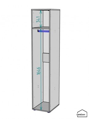 Шкаф Linnea MHR-1 2050х400х510 (Белый-М 11.1.2) в Тавде - tavda.ok-mebel.com | фото 3