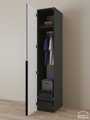 Шкаф Linnea MHR-1-3 2050х400х510 (Графит-М 11.1.25) в Тавде - tavda.ok-mebel.com | фото 5