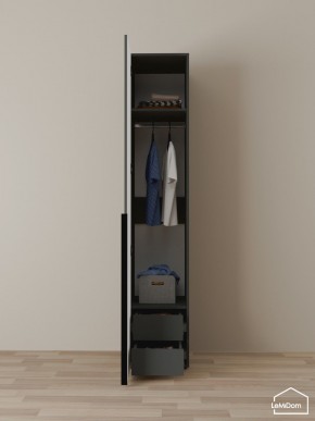 Шкаф Linnea MHR-1-3 2050х400х510 (Графит-М 11.1.25) в Тавде - tavda.ok-mebel.com | фото 6