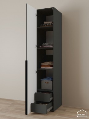 Шкаф Linnea MHR-1-4 2050х400х510 (Графит-М 11.1.25) в Тавде - tavda.ok-mebel.com | фото 6
