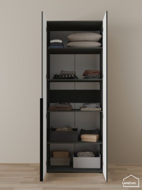 Шкаф Linnea MHR-2-2 2050х800х510 (Графит-М 11.1.25) в Тавде - tavda.ok-mebel.com | фото 4