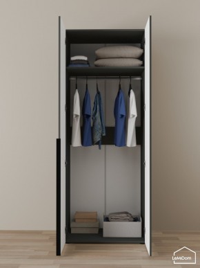 Шкаф Linnea MHR-2 2050х800х510 (Графит-М 11.1.25) в Тавде - tavda.ok-mebel.com | фото 4