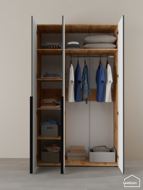 Шкаф Linnea MHR-3-1 2050х1200х510 (ДВ-М 11.1.25) в Тавде - tavda.ok-mebel.com | фото 4