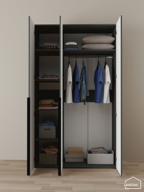 Шкаф Linnea MHR-3-1 2050х1200х510 (Графит-М 11.1.25) в Тавде - tavda.ok-mebel.com | фото 4