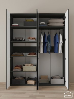 Шкаф Linnea MHR-4-1 2050х1600х510 (Графит-М 11.1.25) в Тавде - tavda.ok-mebel.com | фото 4