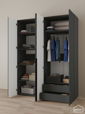 Шкаф Linnea MHR-4-2 2050х1600х510 (Графит-М 11.1.25) в Тавде - tavda.ok-mebel.com | фото 5