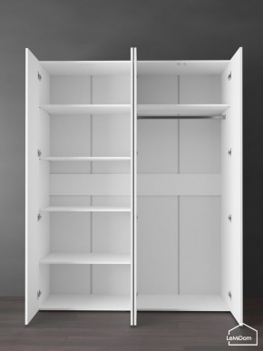 Шкаф Linnea MHR-4PO-1 2050х1600х510 (Белый-М 11.1.1) в Тавде - tavda.ok-mebel.com | фото 4