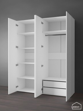 Шкаф Linnea MHR-4PO-2 2050х1600х510 (Белый-М 11.1.1) в Тавде - tavda.ok-mebel.com | фото 5