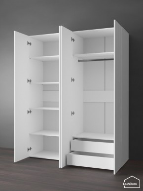 Шкаф Linnea MHR-4PO-2 2050х1600х510 (Белый-М 11.1.1) в Тавде - tavda.ok-mebel.com | фото 6
