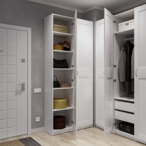 Шкаф МАКС однодверный узкий, цвет белый в Тавде - tavda.ok-mebel.com | фото 4