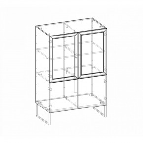 Шкаф низкий (2 стеклодвери) Марсель в Тавде - tavda.ok-mebel.com | фото 8