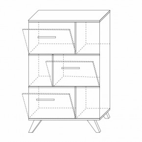 Шкаф низкий с нишами Вега Скандинавия в Тавде - tavda.ok-mebel.com | фото 8