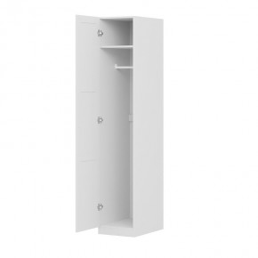 Шкаф ПЕГАС однодверный с рамочным фасадом, цвет белый в Тавде - tavda.ok-mebel.com | фото 2