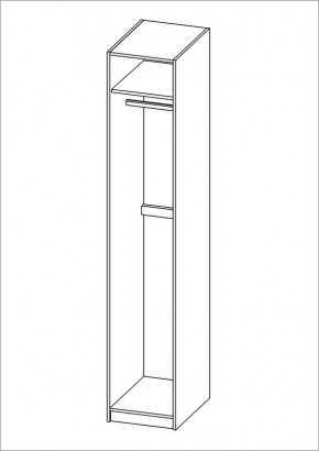Шкаф ПЕГАС однодверный с рамочным фасадом, цвет белый в Тавде - tavda.ok-mebel.com | фото 3