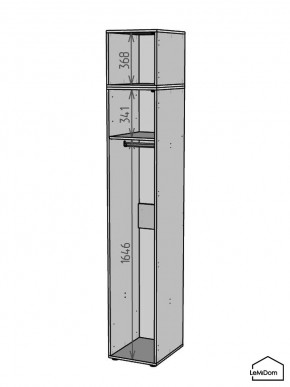 Шкаф с антресолью Linnea MHR-1A-1 2450х400х510 (Белый-М 11.1.1) в Тавде - tavda.ok-mebel.com | фото 3