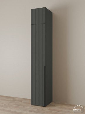 Шкаф с антресолью Linnea MHR-1A-4 2450х400х510 (Графит-М 11.1.25) в Тавде - tavda.ok-mebel.com | фото