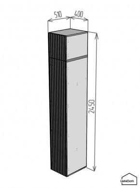 Шкаф с антресолью Linnea MHR-1POA-4 2450х400х510 (Белый-М 11.1.2) в Тавде - tavda.ok-mebel.com | фото 2