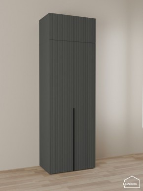 Шкаф с антресолью Linnea MHR-2A-2 2450х800х510 (Графит-М 11.1.25) в Тавде - tavda.ok-mebel.com | фото