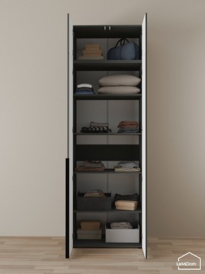 Шкаф с антресолью Linnea MHR-2A-2 2450х800х510 (Графит-М 11.1.25) в Тавде - tavda.ok-mebel.com | фото 4
