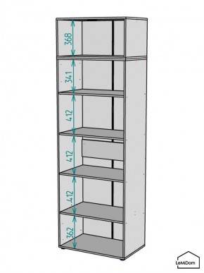 Шкаф с антресолью Linnea MHR-2POA-2 2450х800х510 (Белый-М 11.1.1) в Тавде - tavda.ok-mebel.com | фото 3