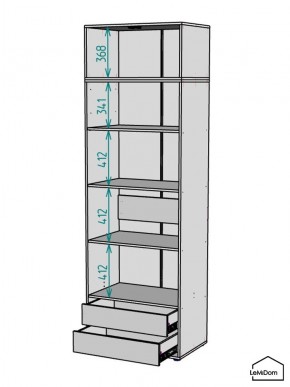 Шкаф с антресолью Linnea MHR-2POA-4 2450х800х510 (Белый-М 11.1.1) в Тавде - tavda.ok-mebel.com | фото 3