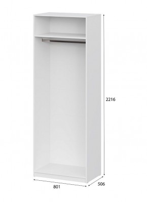 Шкаф ШК-5 (800) Белый текстурный в Тавде - tavda.ok-mebel.com | фото 4