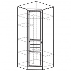 Шкаф угловой 50 Лира Нортон светлый (угол 854х854) в Тавде - tavda.ok-mebel.com | фото 2