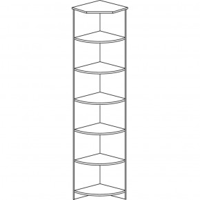 Шкаф угловой открытый №607 Инна Денвер темный в Тавде - tavda.ok-mebel.com | фото 2