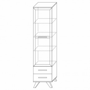 Шкаф-витрина 450 Вега Скандинавия в Тавде - tavda.ok-mebel.com | фото 7
