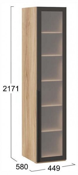 Шкаф-витрина Порто СМ-393.07.008 в Тавде - tavda.ok-mebel.com | фото 3